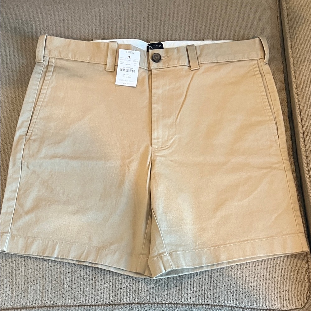 J. Crew Men's Flat Front Tan Shorts